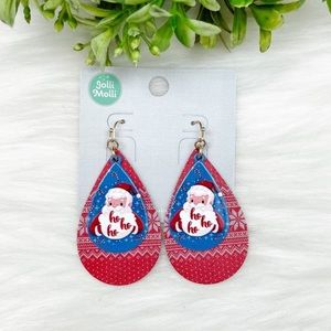 Teardrop Santa Earrings